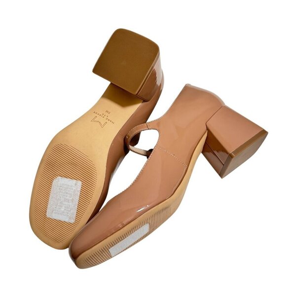 Marc Fisher LTD Women's Nessily mary jane Pump Nude patent Leather size 9 M New - Picture 7 of 7